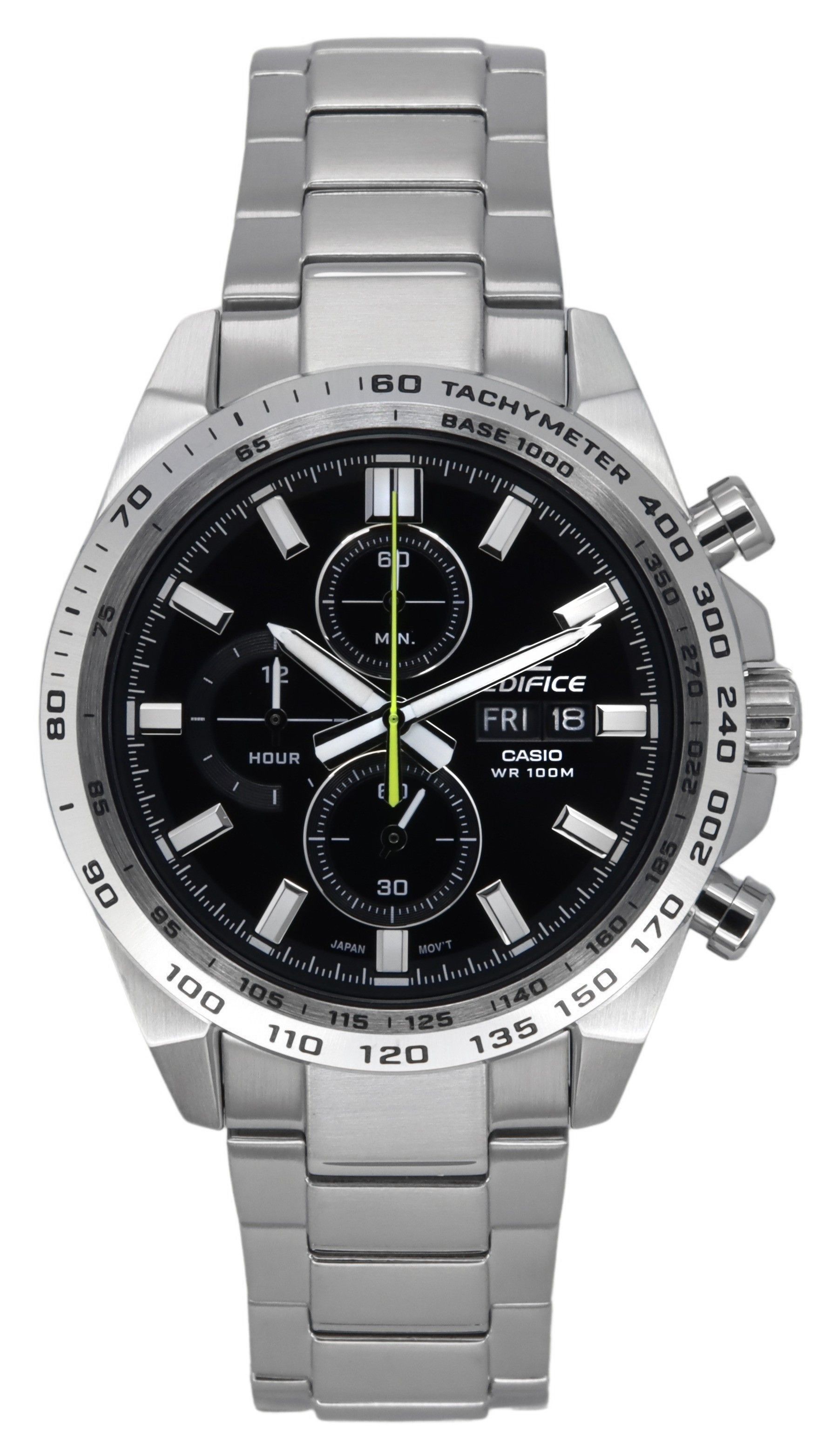 Casio Edifice Black Dial Chronograph Quartz 100M Men's Watch EFR-574D-1A |  eBay