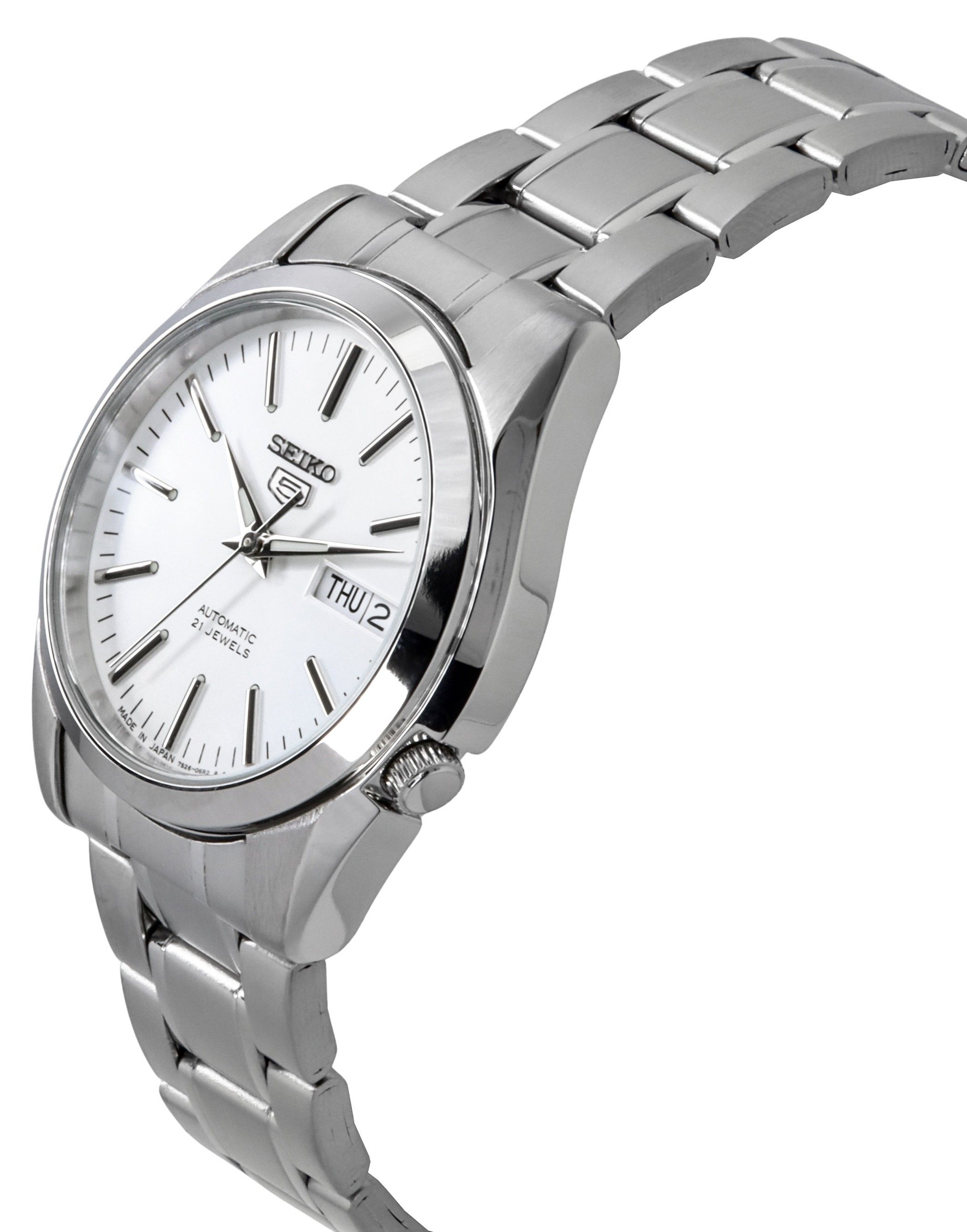 Seiko 5 Dress White Dial Automatic SNKL41J1 Men's Watch